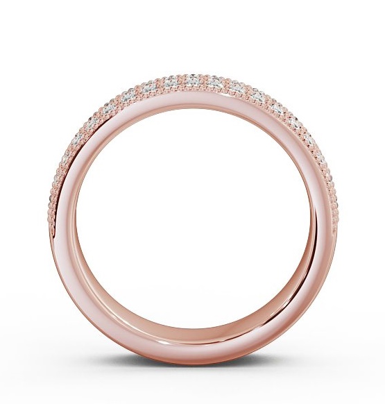Vintage Half Eternity Round Diamond Double Channel Ring 18K Rose Gold HE34_RG_THUMB1 