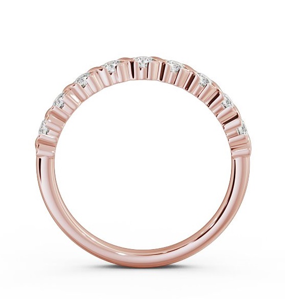 Half Eternity Round Diamond Elegant Design Ring 9K Rose Gold HE35_RG_THUMB1 