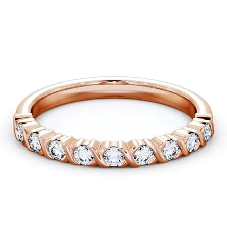 Half Eternity Round Diamond Elegant Design Ring 18K Rose Gold HE35_RG_THUMB1