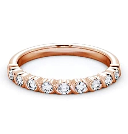 Half Eternity Round Diamond Elegant Design Ring 18K Rose Gold HE35_RG_THUMB2 