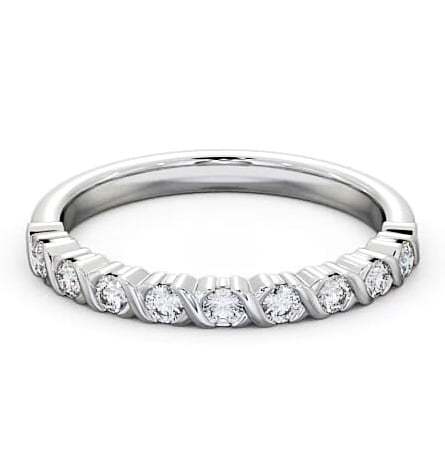 Half Eternity Round Diamond Elegant Design Ring Platinum HE35_WG_THUMB2 