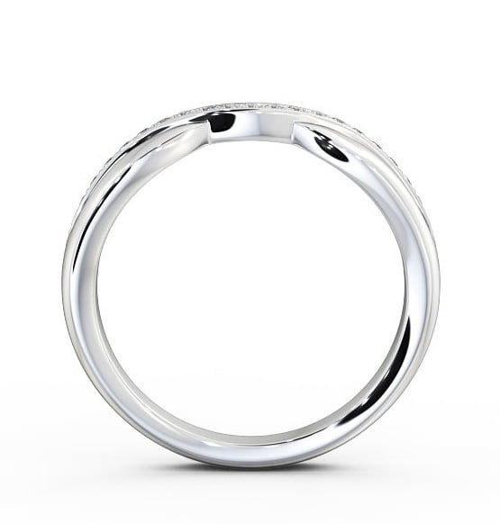 Curved Half Eternity 0.12ct Round Diamond Ring Platinum HE37_WG_THUMB1 