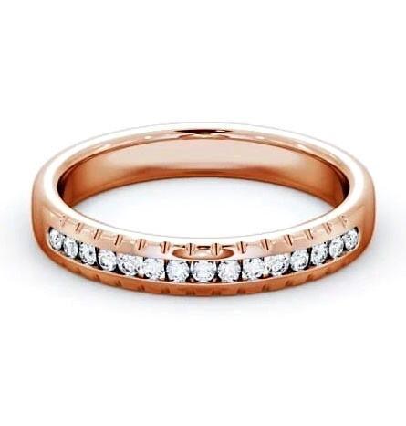 Half Eternity Round Diamond Channel Set Ring 18K Rose Gold HE39_RG_THUMB2 