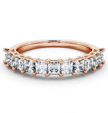 Half Eternity Princess Diamond Prong Set Ring 18K Rose Gold HE3_RG_THUMB2 