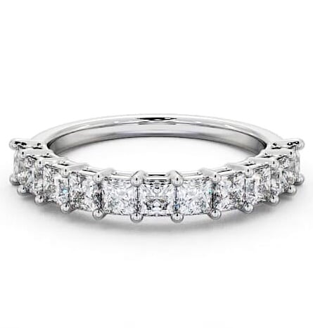 Half Eternity Princess Diamond Prong Set Ring 18K White Gold HE3_WG_THUMB2 
