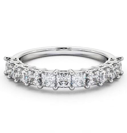 Half Eternity Princess Diamond Prong Set Ring 18K White Gold HE3_WG_THUMB2 