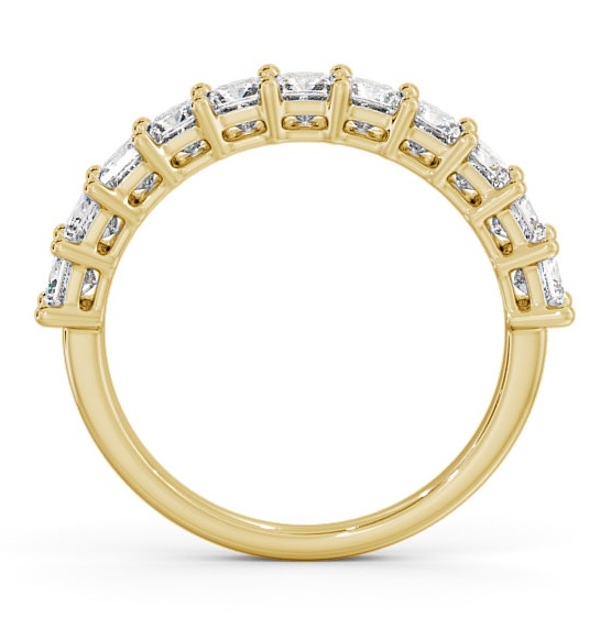 Half Eternity Princess Diamond Prong Set Ring 18K Yellow Gold HE3_YG_THUMB1 