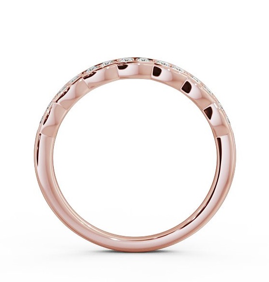Half Eternity Round Diamond Rippled Edge Ring 18K Rose Gold HE40_RG_THUMB1 