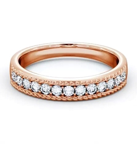 Half Eternity Round Diamond Rope design Ring 9K Rose Gold HE42_RG_THUMB1