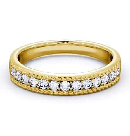 Half Eternity Round Diamond Rope design Ring 9K Yellow Gold HE42_YG_THUMB1