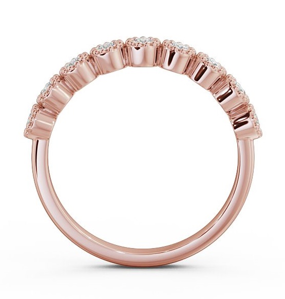 Half Eternity Round Diamond Bezel with Milgrain Ring 18K Rose Gold HE45_RG_THUMB1 