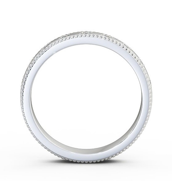 Half Eternity Round Diamond Flush Set Wedding Ring Ring 9K White Gold HE46_WG_THUMB1 