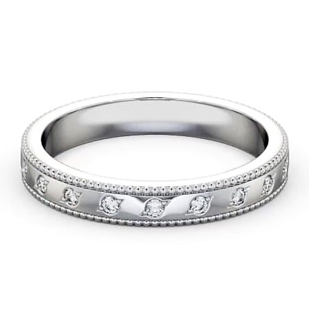 Half Eternity Round Diamond Flush Set Wedding Ring Ring Platinum HE46_WG_THUMB1