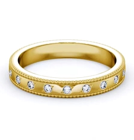 Half Eternity Round Diamond Flush Set Ring Ring 18K Yellow Gold HE46_YG_THUMB1