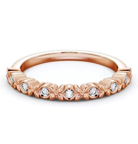 Half Eternity Round Diamond Criss Cross Ring 18K Rose Gold HE47_RG_THUMB2 