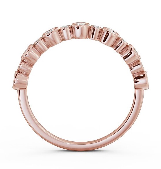 Half Eternity Round Diamond Bezel Set Ring 18K Rose Gold HE48_RG_THUMB1 