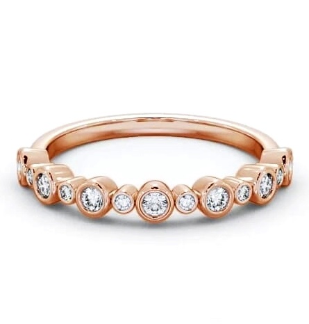 Half Eternity Round Diamond Bezel Set Ring 18K Rose Gold HE48_RG_THUMB2 