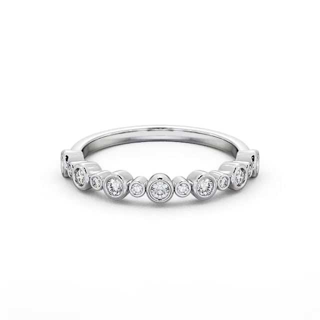 Half Eternity Round Diamond Ring Palladium - Miliana HE48_WG_HAND