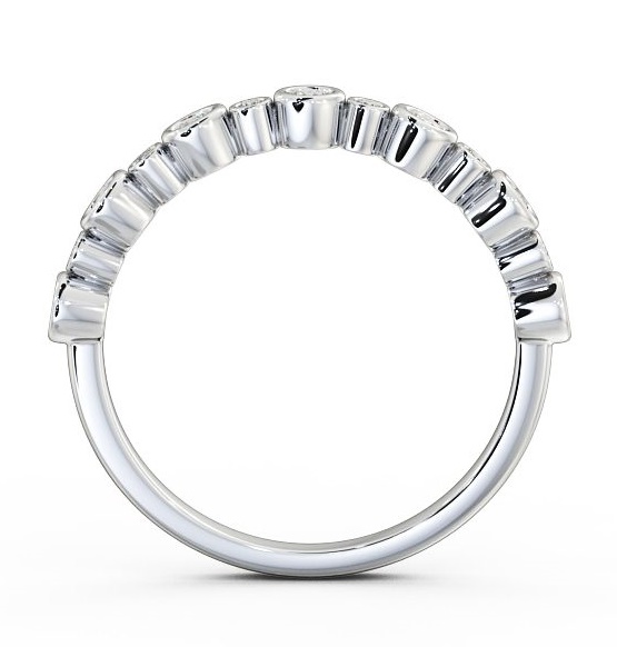 Half Eternity Round Diamond Bezel Set Ring 9K White Gold HE48_WG_THUMB1 
