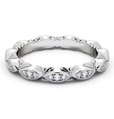 Half Eternity 0.10ct Round Diamond Ring Platinum HE49_WG_THUMB2 