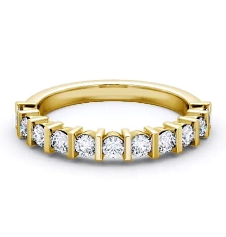 Half Eternity Round Diamond Tension Set Ring 18K Yellow Gold HE4_YG_THUMB2 