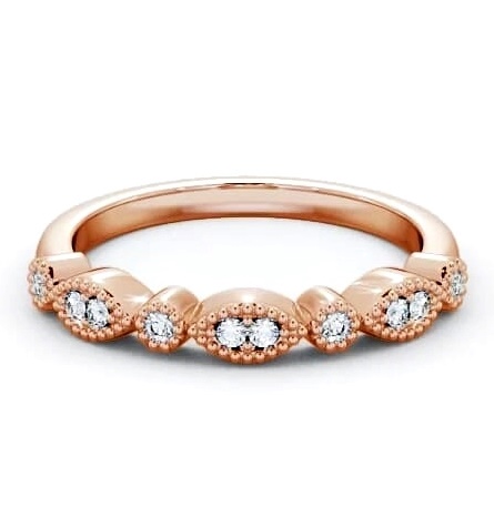 Half Eternity 0.10ct Round Diamond Wedding Ring Ring 18K Rose Gold HE50_RG_THUMB1