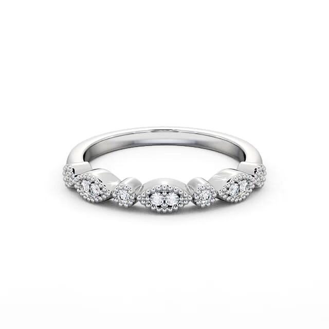 Half Eternity 0.10ct Round Diamond Ring 18K White Gold - Violett HE50_WG_HAND