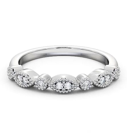 Half Eternity 0.10ct Round Diamond Wedding Ring Ring Palladium HE50_WG_THUMB1