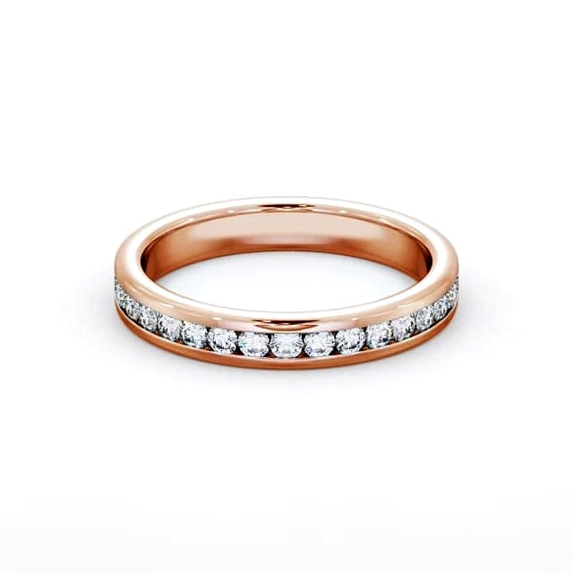Half Eternity Round Diamond Ring 9K Rose Gold - Zuria HE51_RG_HAND