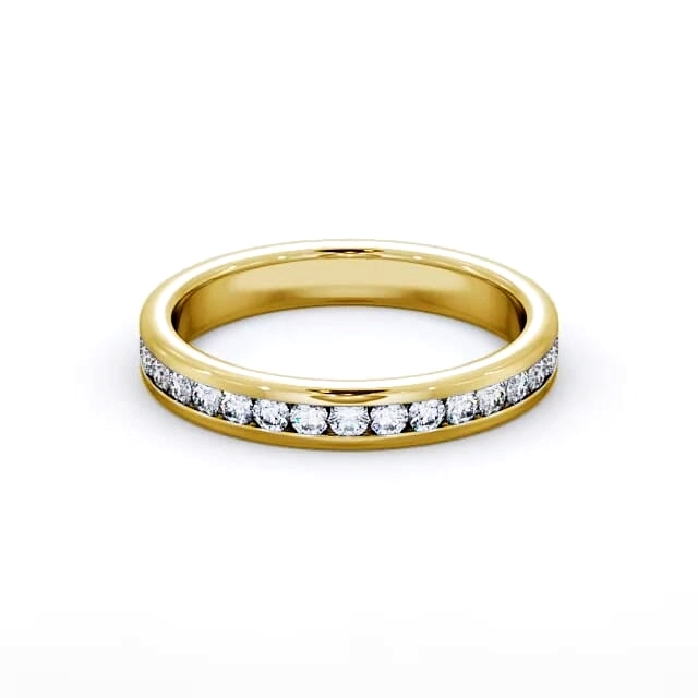 Half Eternity Round Diamond Ring 9K Yellow Gold - Zuria HE51_YG_HAND