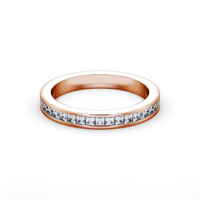 Half Eternity Princess Diamond Ring 18K Rose Gold - Marianna HE52_RG_HAND