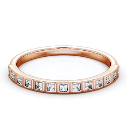 Half Eternity Princess Diamond Unique Bezel Set Ring 18K Rose Gold HE55_RG_THUMB2 