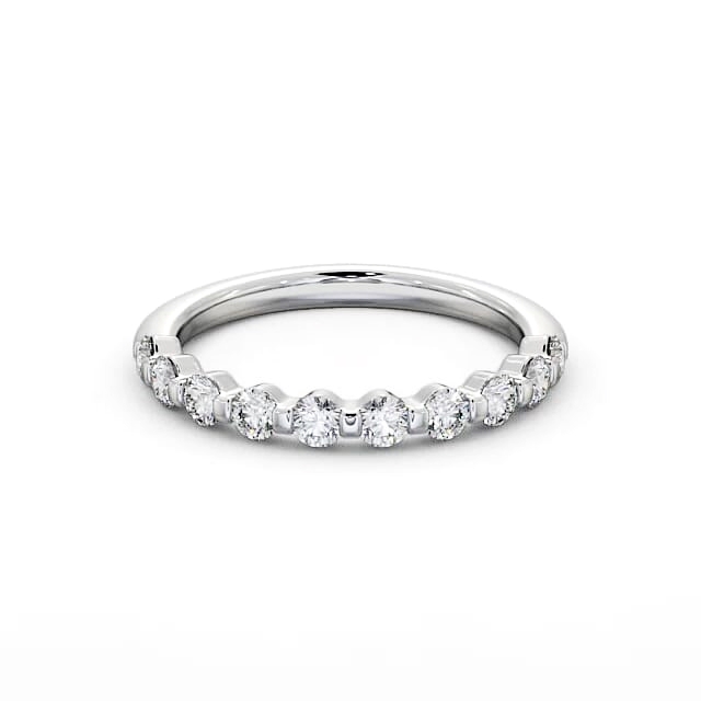 Half Eternity Round Diamond Ring Platinum - Jessiah HE56_WG_HAND