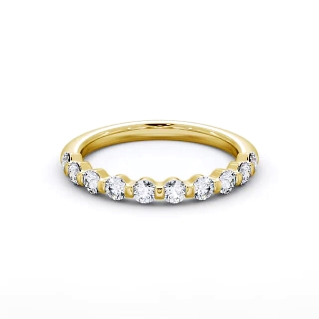 Half Eternity Round Diamond Ring 9K Yellow Gold - Jessiah HE56_YG_HAND