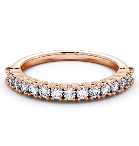 Half Eternity Round Diamond Prong Set Ring 18K Rose Gold HE57_RG_THUMB1