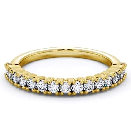 Half Eternity Round Diamond Prong Set Ring 18K Yellow Gold HE57_YG_THUMB1