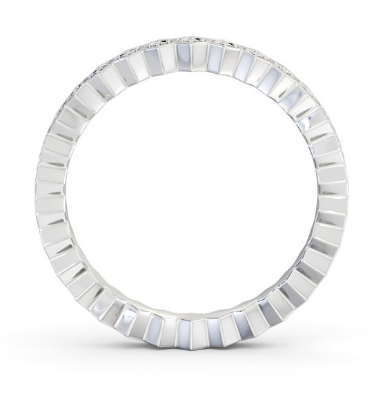 Half Eternity Round Diamond Hexagon Bezel Style Ring Platinum HE59_WG_THUMB1 