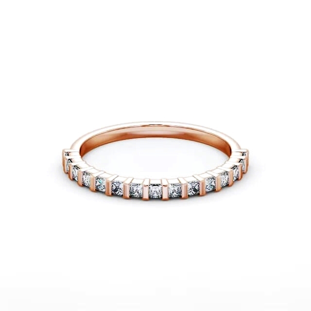Half Eternity Princess Diamond Ring 18K Rose Gold - Yareni HE5_RG_HAND