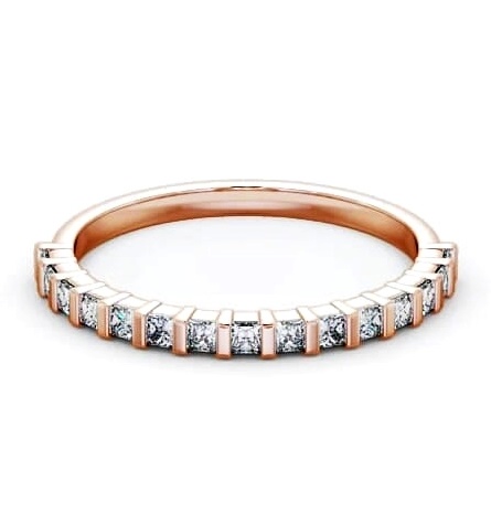 Half Eternity Princess Diamond Tension Set Ring 18K Rose Gold HE5_RG_THUMB2 