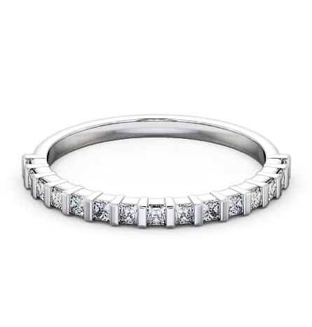 Half Eternity Princess Diamond Tension Set Ring 18K White Gold HE5_WG_THUMB2 