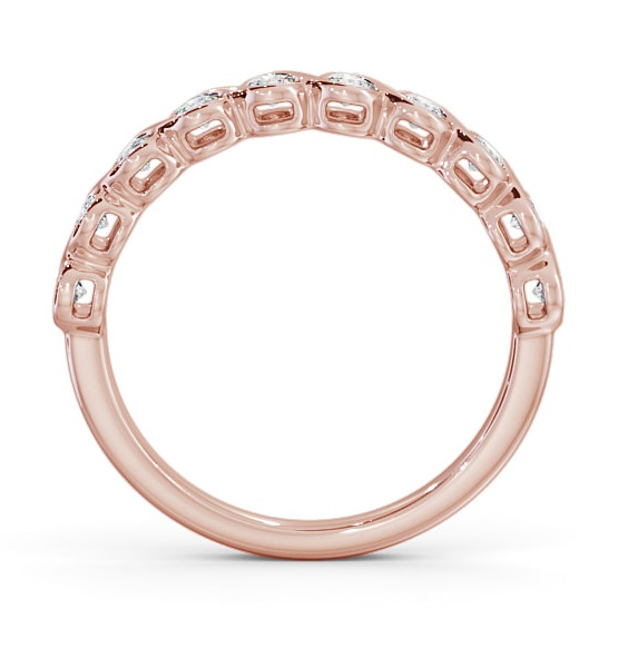 Half Eternity Round Diamond Unique Bezel Set Ring 18K Rose Gold HE60_RG_THUMB1 