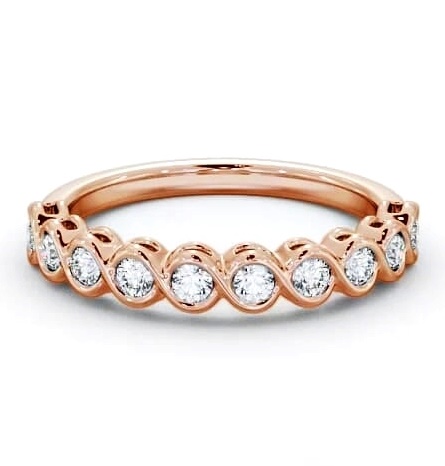 Half Eternity Round Diamond Unique Bezel Set Ring 18K Rose Gold HE60_RG_THUMB2 