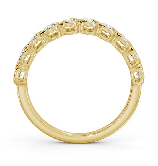 Half Eternity Round Diamond Unique Bezel Set Ring 9K Yellow Gold HE60_YG_THUMB1 