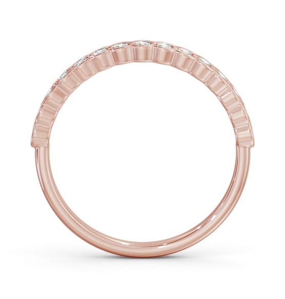 Half Eternity Round Diamond Open Bezel Setting Ring 18K Rose Gold HE61_RG_THUMB1 