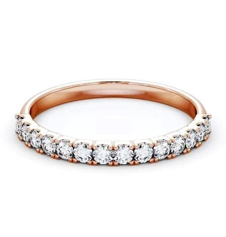 Half Eternity Round Diamond Elegant Ring 18K Rose Gold HE62_RG_THUMB1