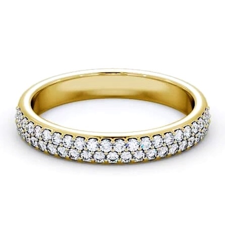 Half Eternity Round Diamond Pave Ring 9K Yellow Gold HE64_YG_THUMB1