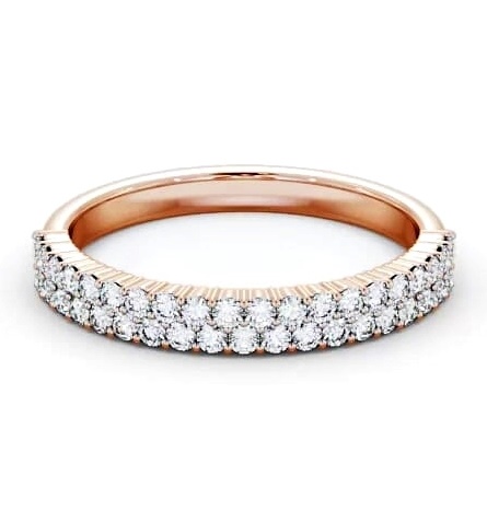 Half Eternity Round Diamond Double Row Ring 18K Rose Gold HE65_RG_THUMB2 