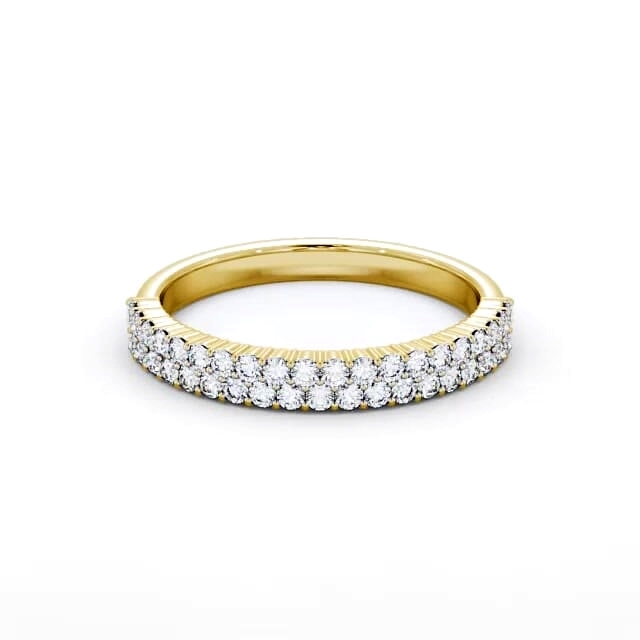 Half Eternity Round Diamond Ring 18K Yellow Gold - Christie HE65_YG_HAND