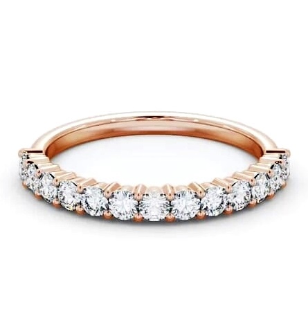 Half Eternity Round Diamond Prong Set Ring 18K Rose Gold HE66_RG_THUMB2 