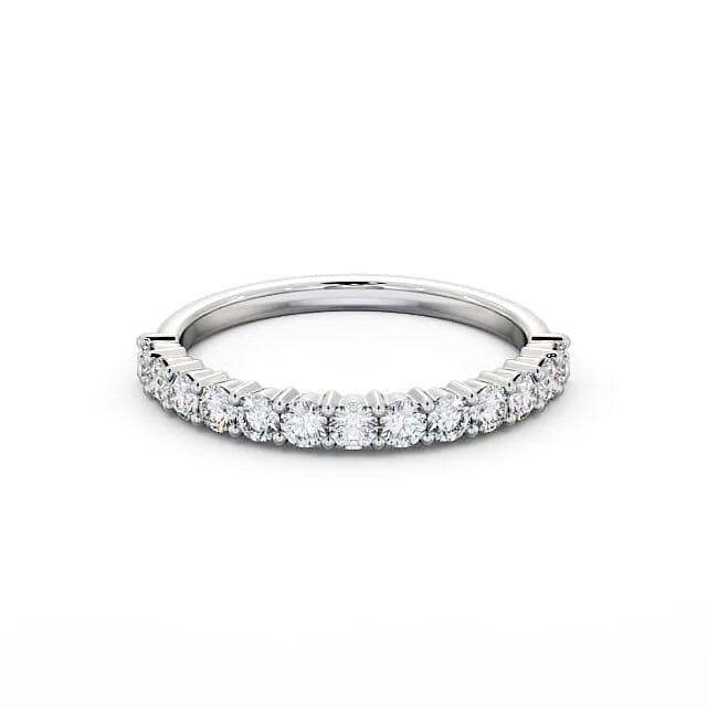 Half Eternity Round Diamond Ring 18K White Gold - Juliett HE66_WG_HAND